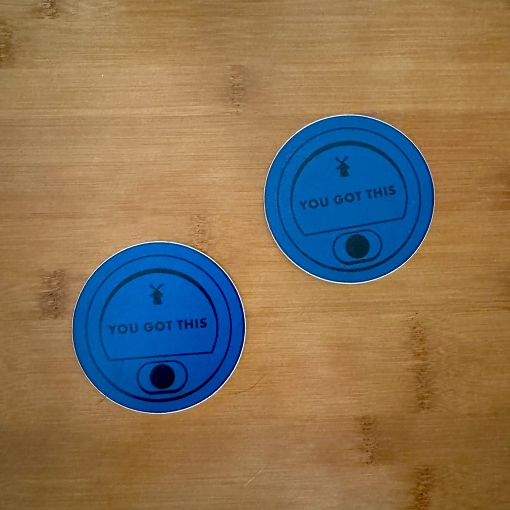 Motivational Dutch bros Blue Stickers